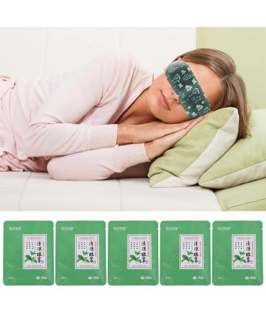 Healifty 5Pcs Chinese Medicine Wormwood Steam Eye Masks - Relieve Eye Fatigue and Puffy Eyes with Moist Heating Pads (Green) - Buy Online on GoSupps.com