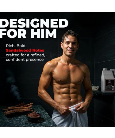 Dead Sea Collection Mens Body Wash 3 in 1 Sandalwood Oil Body Wash with Dead Sea Minerals for Men Bulk Shower Gel Shampoo Refill Shower Soap for Face and Hair (128 fl. oz) - Buy Online on GoSupps.com