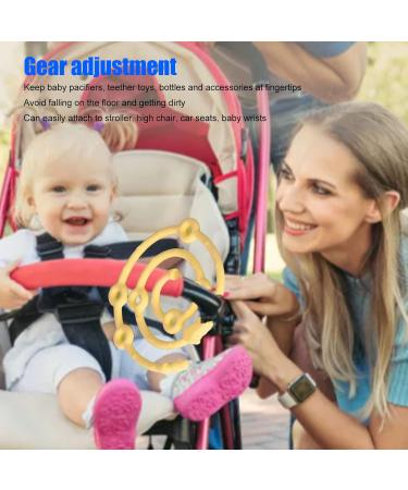 Buy Adjustable Soft Silicone Pacifier Holder for Babies - Washable & Reusable Teething Ring Toy Attachment (Yellow) - Best for Teething Relief - Buy Online on GoSupps.com