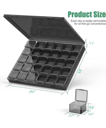 DOHIMGIO 30-Pack Stackable Plastic Organizer Containers with Lids- Beads, Glitter, Slime, Paint & Seed Storage - Black - Buy Online on GoSupps.com