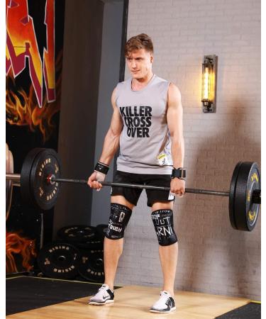 AEOLOS 7mm Compression Knee Sleeves (1 Pair) for Heavy-Lifting, Squats, Gym - Large Black - Buy Online on GoSupps.com
