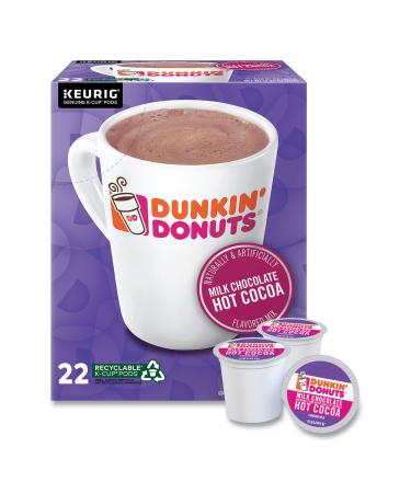 Dunkin' Milk Chocolate Hot Cocoa, 22 Keurig K-Cup Pods