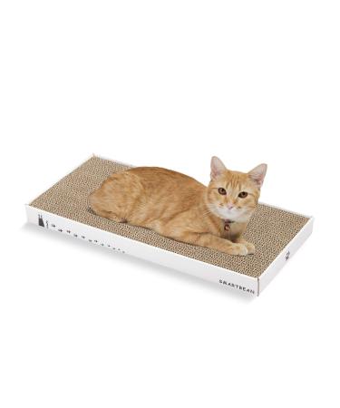 Cardboard Scratcher Pad Scratching Post:Smartbean Cat Scratch Pad,Cat Scratching Post with Durable&High Density Cardboard, Indoor Toy for Cat, Double-Sided Design for Double Life Scratch Pad - 1 pc