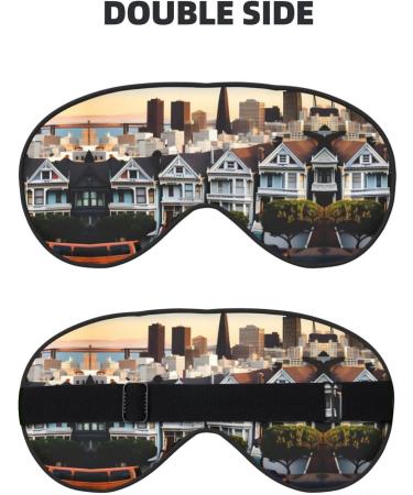 San Francisco Print Soft Eye Mask - Comfortable Sleep Mask for Travel & Naps | Ideal Eyeshade for Women & Men - Buy Online on GoSupps.com