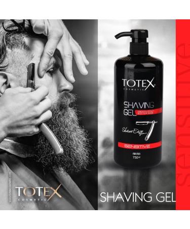 Totex Shaving Gel 750ml - Professional Sensitive Formula for Men & Women | Smooth Easy Pump Use | Best Economical Choice for Shaving - Buy Online on GoSupps.com