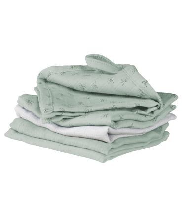 Buy Lil Planet Organic Washcloth Set of 5 - Frosty Green Muslin 100% Organic Cotton GOTS Certified 25x25 cm - Eco-Friendly Baby Care - Buy Online on GoSupps.com