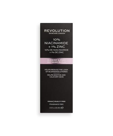Revolution Skincare London 10% Niacinamide and 1% Zinc Serum for Blemishes and Pores Extra Large 60 ml Translucent