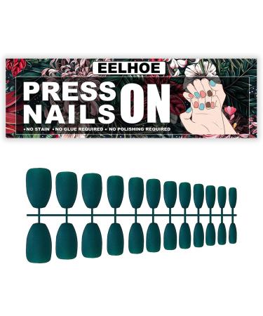 False Nails | 12 Sizes Matte Medium Fake Nails for Women | Salon Like Fake Nails Medium French Nail Tips for Woman Manicure French Girl D Matte Green - Buy Online on GoSupps.com