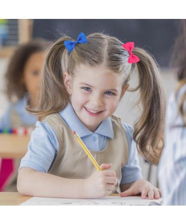 40 pcs Baby Hair Ties & 10 pcs Hair Clips Set for Toddlers - Elastic Hair Bands and Ribbon Bows, Girls Hair Accessories - Buy Online on GoSupps.com