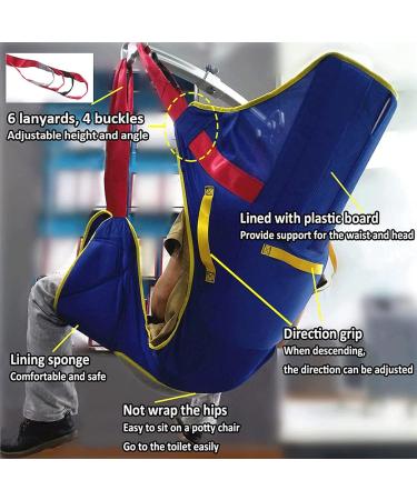 Patient Lifting Slings Patient Hoist Lift Sling Full Body Commode Sling with Head Support Toileting Patient Lift Sling Divided Leg Shower Sling for Patient Lifts - Buy Online on GoSupps.com