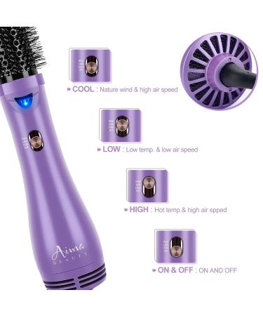 Aima Beauty Salon Hot Air Brush 4-in-1 Hair Styling Tool | Purple - Buy Online on GoSupps.com