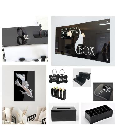 Acrylic Plexiglass Sheets 18 x 24 x 1/8 Cranviech 2 Pack Black Cast Acrylic Sheets Glass Alternative for Sign DIY Display Projects Photo Frame Craft Handcraft Painting 18 x 24 x 1/8 Black 2 - Buy Online on GoSupps.com