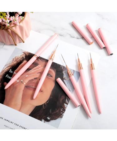 Buy Lusofie 5-Piece Nail Design Brush Set - Thin Liner Brushes for Gel Art & Manicure | International Shipping Available - Buy Online on GoSupps.com