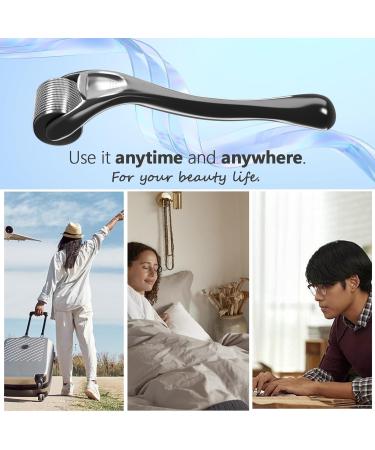 Beard Roller Microneedle Roller 540 Stainless Steel Micro Needling Roller Microneedling Roller for Hair Body Home Use (Black) #1.50 - Buy Online on GoSupps.com