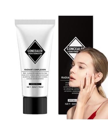 Color Changing Liquid Foundation Full Coverage Concealer Foundation 1.76oz Foundation Makeup Bleaching - SPF 50+ Tone Liquid Base Makeup Correction