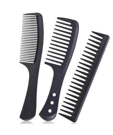 URAQT Hairdressing Combs Set 3 Pack Wide Tooth Combs Heat Resistant Anti-static Carbon Hair Brush Hair Comb for Long Wet or Curly Hair Detangling Wide Tooth Comb Set - Buy Online on GoSupps.com