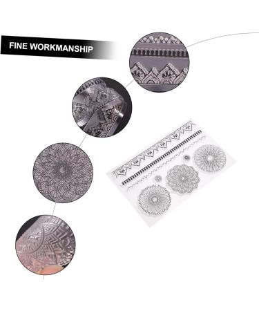 Lurrose 6 Pcs Mandala Stamp Vintage Decor Clear Stamps for DIY Flower Themed Stamps Photo Album Decorations - Buy Online on GoSupps.com