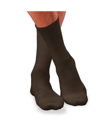 BSN Medical 110843 Jobst Sensifoot Diabetic Sock Crew Style Closed Toe Large Brown