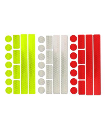Reflecting stickers reflector reflectors reflector band: 3 set reflectors for gluing and ideal for motorcycle car bicycle stroller school bags backpack 3 colors - Buy Online on GoSupps.com