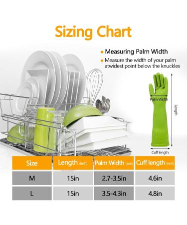 Rubber Cleaning Gloves for Washing Dishes Dishwashing Gloves for Kitchen Cleaning for Household Durable Reuseable Multicolor-m - Buy Online on GoSupps.com