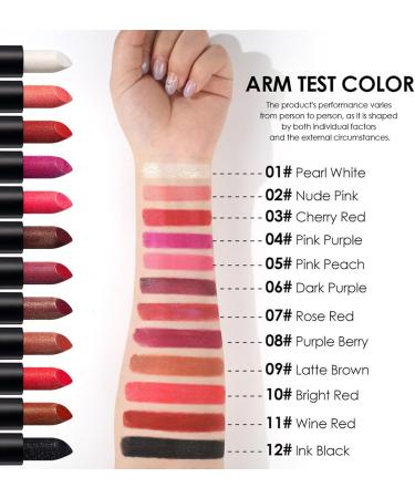 Pearlescent Lipstick - Lip Gloss Water and Smear Resistant - 6 Glitter Red for Women - Ideal for Day Parties Travel Appointments - Buy Online on GoSupps.com