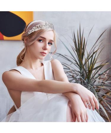 10 Pcs Crystal Tiara Crowns for Women Girls - Elegant Princess Crown Headbands for Birthday, Prom, Wedding - Silver - Buy Online on GoSupps.com