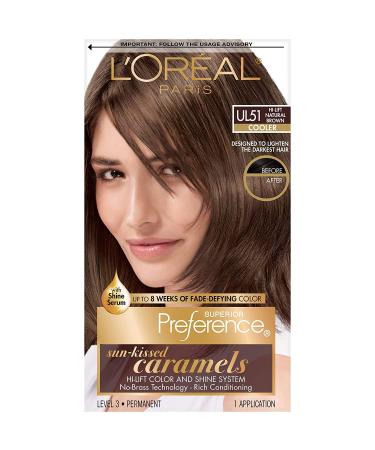 L'Oreal Superior Preference Hi-Lift Color + Shine System Cooler. UL51 Hi-Lift Natural Brown  1 Application