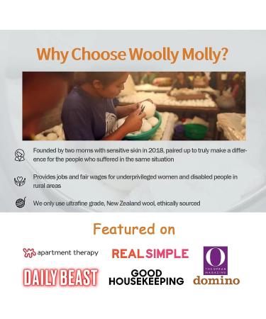 Woolly Molly XL 6-Pack Organic Wool Dryer Balls New Zealand Wool, 1200 Loads, Energy & Time Saver, Fabric Softener, Anti-Static, Lint Free - Buy Online on GoSupps.com