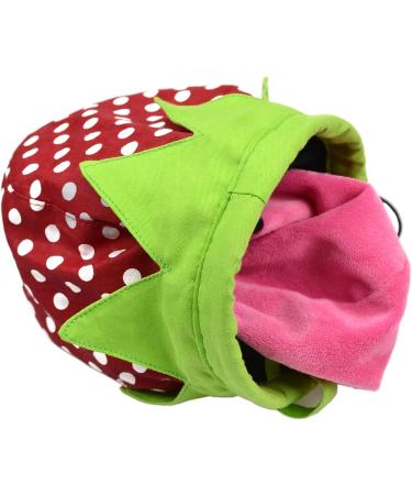 Strawberry Chalk Bag with Carabiner Drawstring | Rock Climbing & Weight Lifting Chalkbag - Buy Online on GoSupps.com