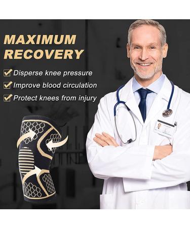 Professional Knee Pads & Brace Sleeve for Arthritis Pain Relief | Shock Absorption & Breathable Design for Running Hiking & Basketball - Buy Online on GoSupps.com