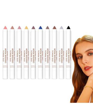 Eyeshadow Stick Set - Long Lasting Eyeshadow Stick Sets Without Dizziness - Matte Eye Brightener Stick Cream Eye Shadow Pencil Crayon for Shimmer Frifer