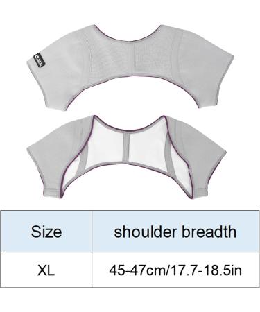 Buy Double Shoulder Support Brace - Graphene Fibre Heat Conduction Breathable Unisex Protector (XL) | International Shipping - Buy Online on GoSupps.com