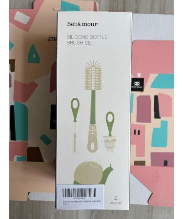 Bebamour Silicone Baby Bottle Brushes - Scratch-Resistant Cleaning Tool for Bottles & Straws with Storage Stand (Green Snail) - International Shipping Available - Buy Online on GoSupps.com
