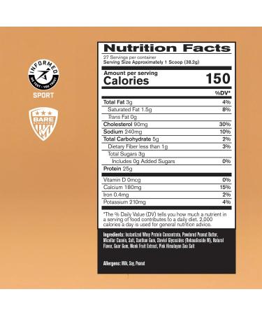 BARE PERFORMANCE NUTRITION BPN Whey Peanut Butter Protein + Creatine 60 Serving Bundle - Buy Online on GoSupps.com