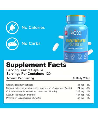 Keto Vitals Electrolyte Capsules - Original Keto Electrolyte Pills for Hydration | Calorie-Free & Carb-Free | Shop Internationally - Buy Online on GoSupps.com