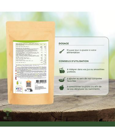 Organic Acai Powder - Superfood Rich in Iron Omega 9 Fibers - Powerful Antioxidant - Premium Quality Freeze-Dried Berry - 100% Pure No Added Sugar - Packaged in France - Ecocert Certified - 50g - Buy Online on GoSupps.com