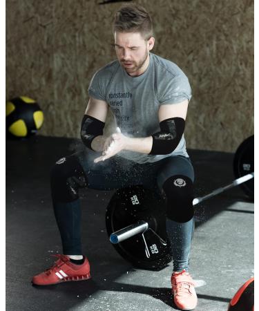 Jupiter Elbow Sleeves Pair - 5mm Neoprene Compression Brace for Squat Weightlifting Powerlifting Basketball & Tennis - Unisex XX-Large (Black - Buy Online on GoSupps.com