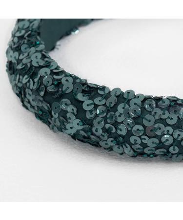 Maya Deluxe Women's Embellished Headband for Ladies Adults Sequin Alice Band Bridal Hair Accessories Bridesmaid Evening Formal Emerald One Size - Buy Online on GoSupps.com