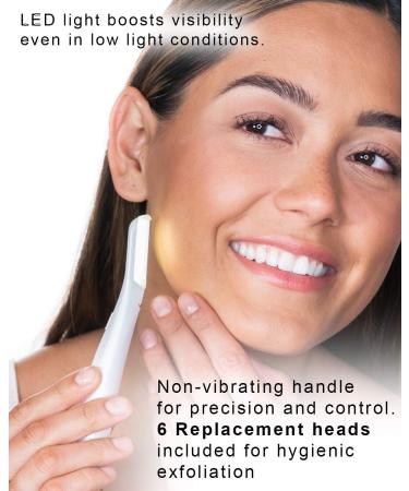 Finishing Touch Flawless Dermaplane Glow Facial Exfoliator & Hair Remover With 6 Replacement Heads 1 Count - Buy Online on GoSupps.com
