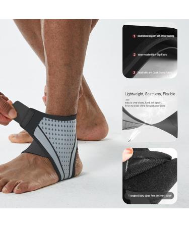 Adjustable Ankle Brace for Men & Women - Compression Sleeve for Sprained Ankles Arthritis & Plantar Fasciitis | Breathable Foot Support - Buy Online on GoSupps.com