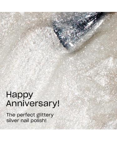 OPI Nail Lacquer | Opaque Light White & Gray Shimmer | Chip Resistant Vegan Nail Polish | Fast Drying & Streak Free | Perfect for Happy Anniversary - Buy Online on GoSupps.com