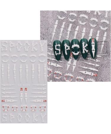 JMEOWIO 3D Embossed Halloween Nail Art Stickers Decals Self-Adhesive 5D Cute Ghost Pumpkin Star Nail Supplies Nail Art Design Decoration Accessories 4 Sheets - Buy Online on GoSupps.com