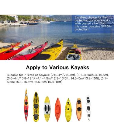 Waterproof Kayak Canoe Cover - Light Blue (Upgraded), 9.3-10.5ft Size - UV Protection, Dust Cover for Fishing Boat, Canoe - 7 Sizes Available - Buy Online on GoSupps.com