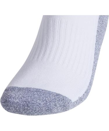 adidas Men's Cushioned X 3 Quarter Socks (3-Pack) - White/Grey/Indigo Blue - Large - Buy Online on GoSupps.com