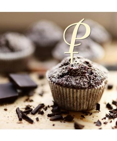 Monogram Letter P Cupcake Toppers Initial Single Letter Name For Wedding Anniversary Cake Decorations Romantic Wreath Floral Personalized 26Letters Birthday Gifts 6PCS Style-13 - Buy Online on GoSupps.com