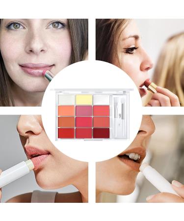 Women's Lip Gloss Palette 12 Colors Lip Gloss Tints Moisturizing Lip Gloss - Soft Tinted Lip Gloss Color Palette Lipstick for Women - Buy Online on GoSupps.com