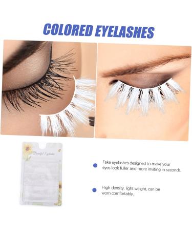 Amosfun 6 Pairs White Eyelashes Women Cosplay Lashes Festival Styles Faux Lashes Cosplay Lashes Band Cosplay Eyelashes Blue Contacts for Eyes Cosplay T Dance Mascara Imitation Prom 3d - Buy Online on GoSupps.com