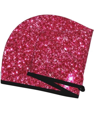 Quick-Dry Pink Glitter Hair Towel Wrap | Towel Turban for Effortless Hair Drying - Buy Online on GoSupps.com