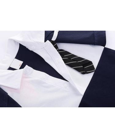 AmzBarley Baby Boys Tuxedo Rompers Suit with Bowtie | Navy | 12-18 Months - Buy Online on GoSupps.com