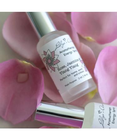 LILIYAS AROMA Aromatherapy Energy Spray with Rose, Jasmine & Ylang Ylang Essential Oils | Natural Air Freshener, Pillow Mist, Room Spray & Home Fragrance - 2 oz - Buy Online on GoSupps.com